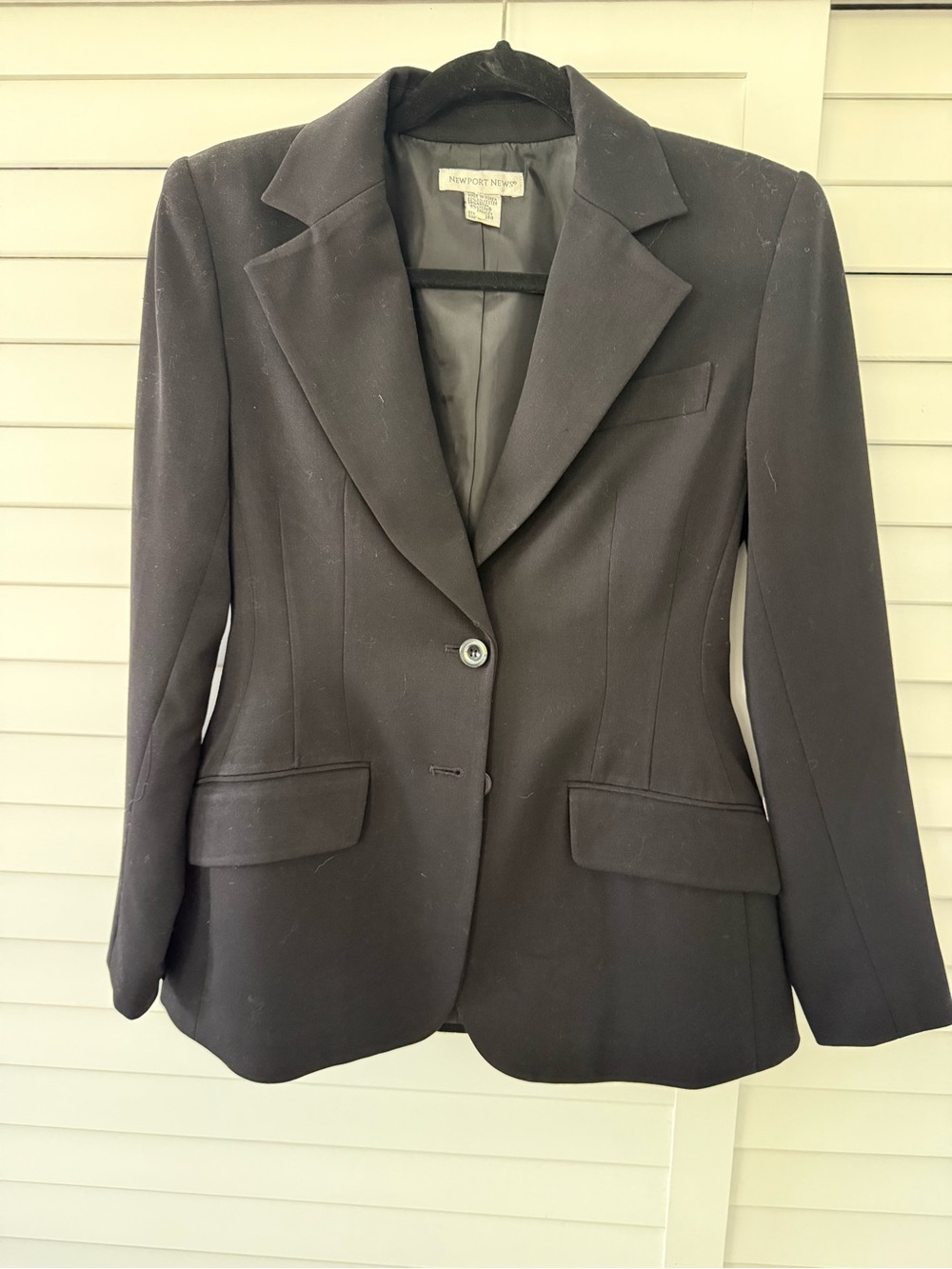 Newport News Women's Black Single-Button Blazer